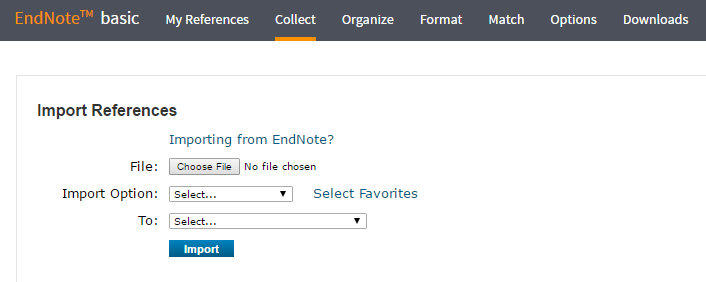 EndNote Import References