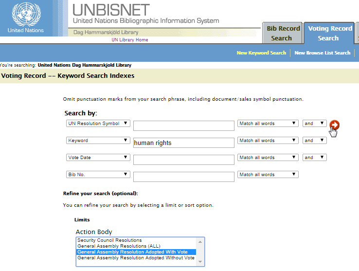 How can I find out how a country has voted in the General Assembly