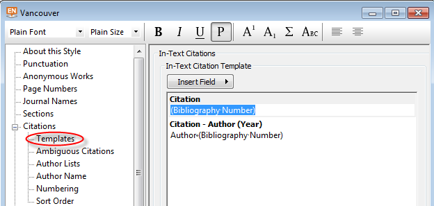 numbered vancouver endnote in word