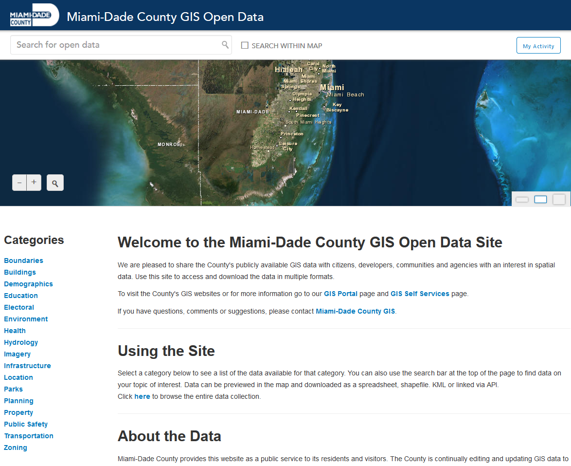 Research MiamiDade County GIS Data Resources FIU Libraries at