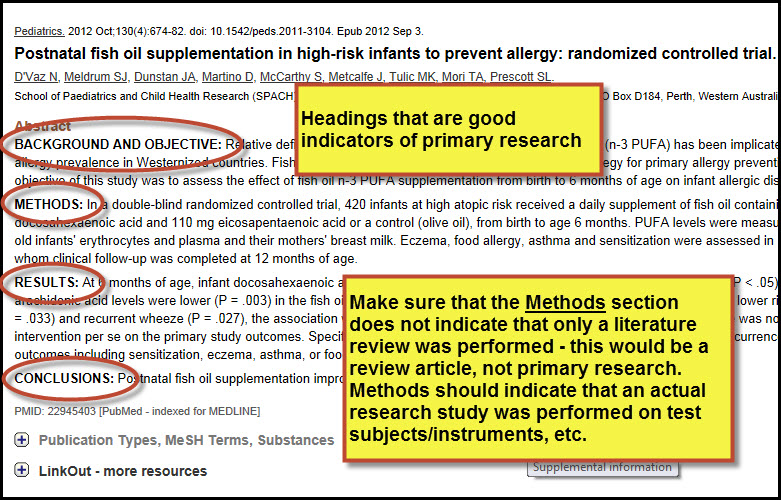 What is considered primary research image