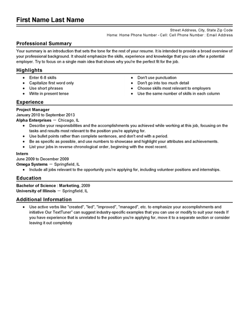 Use present tense in resume sncedirect web fc2 com - Resume Template Traditional 2 