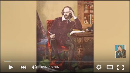 Frame from YouTube video on Shakespeare Conspiracy Theories