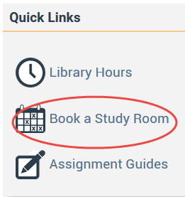 Library Spaces link circled