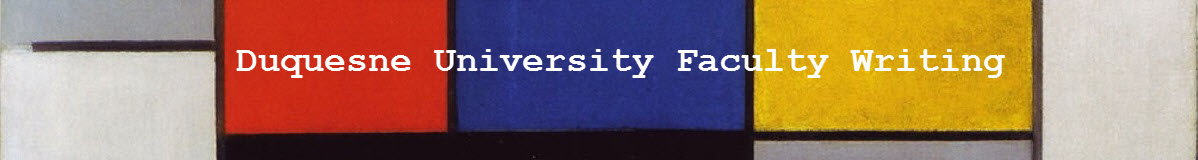 Header reads "Duquesne University Faculty Writing"