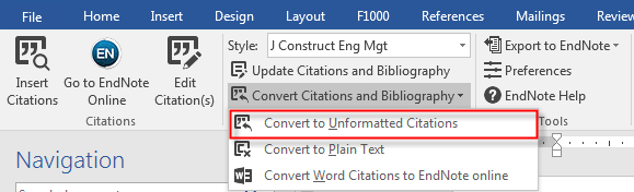 microsoft word endnote citations gone wrong code {}