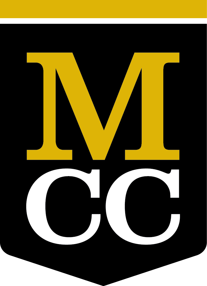 MCC shield logo with text Library Services, Monroe Community College in place of photo of Steve McWilliams.