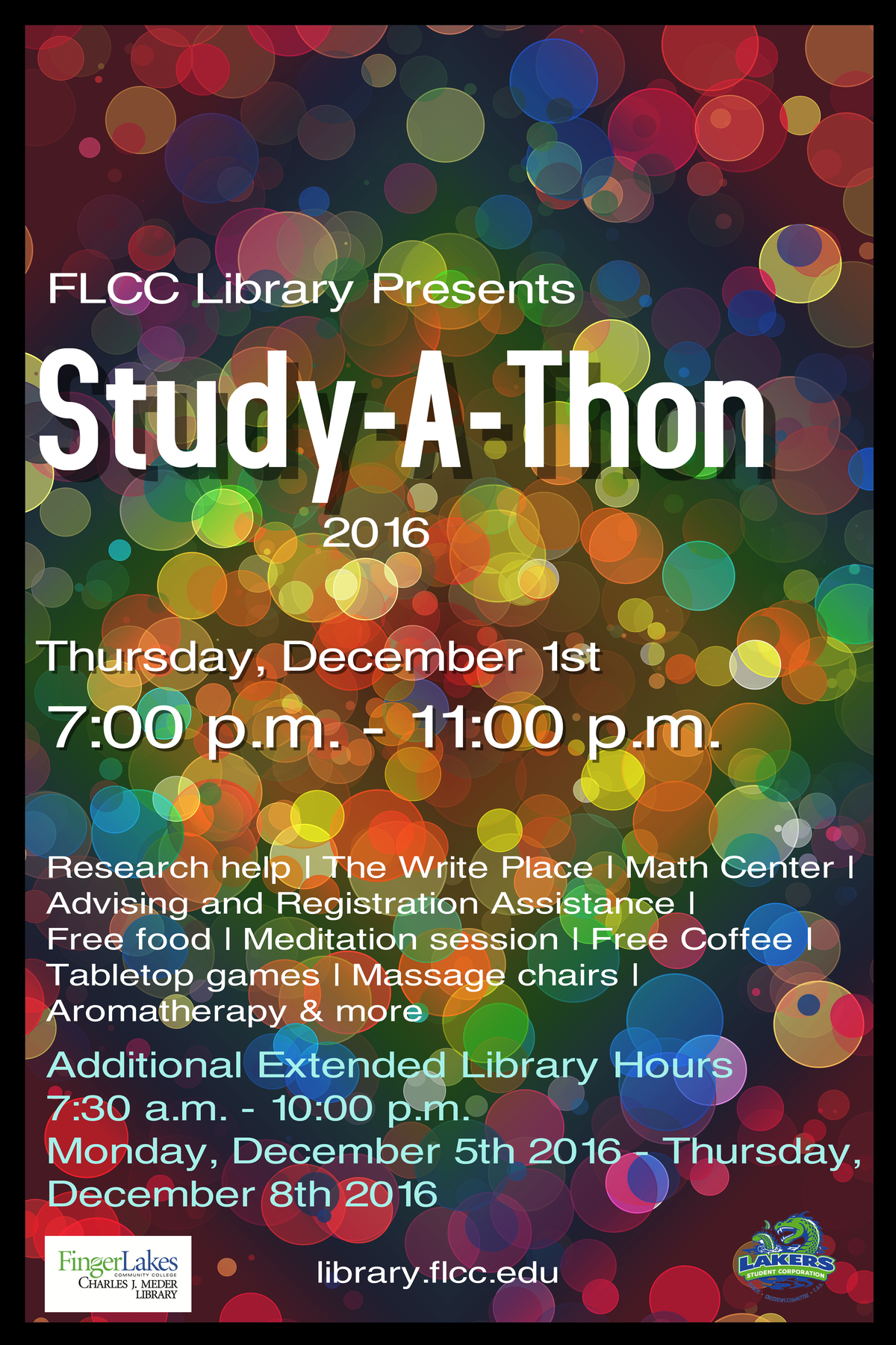 Study-A-Thon Fall 2016 - Study-A-Thon - LibGuides at Finger Lakes ...