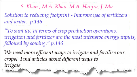 Image of a piece of paper with notes taken about improving use of fertilizers and water.