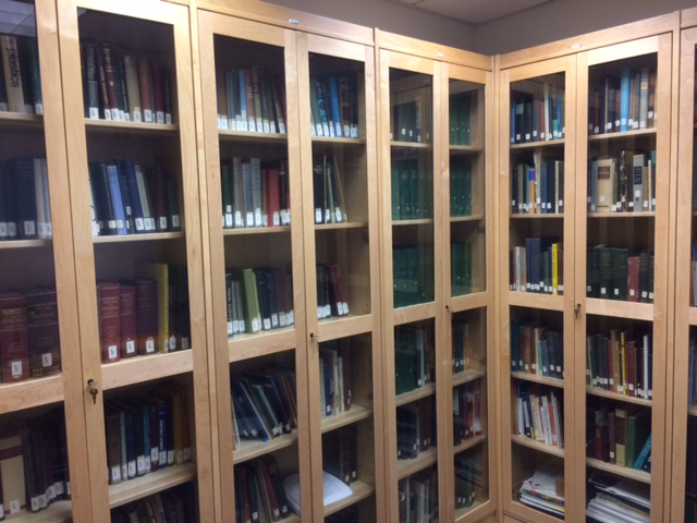 bookshelves in stimson collection