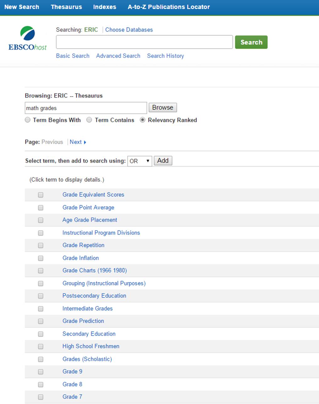 ERIC Thesaurus & Descriptors ERIC LibGuides at Valdosta State