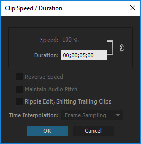 Changing the duration
