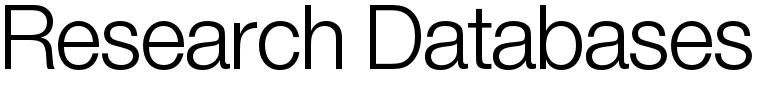 Heading reads "Research Databases"