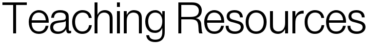 Heading reads "Teaching Resources" 