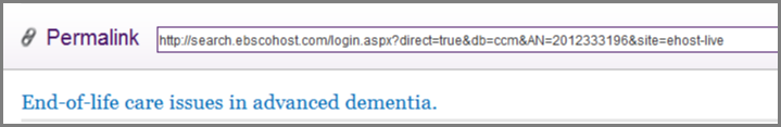 Example of a permalink