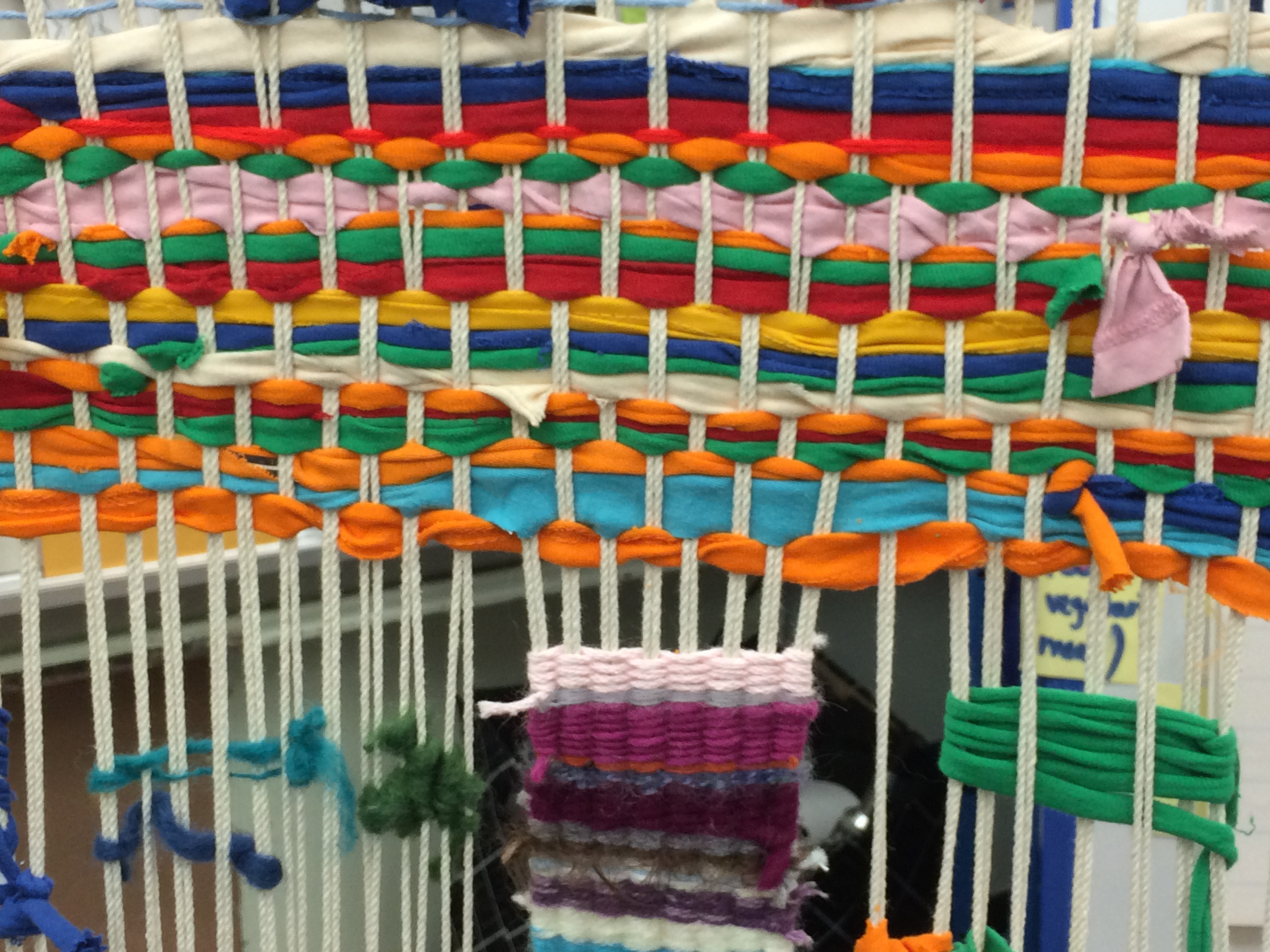 Student weaving