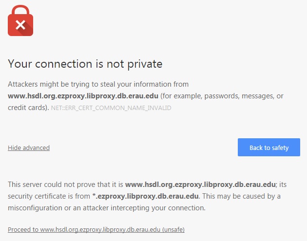 Privacy Error (Chrome)