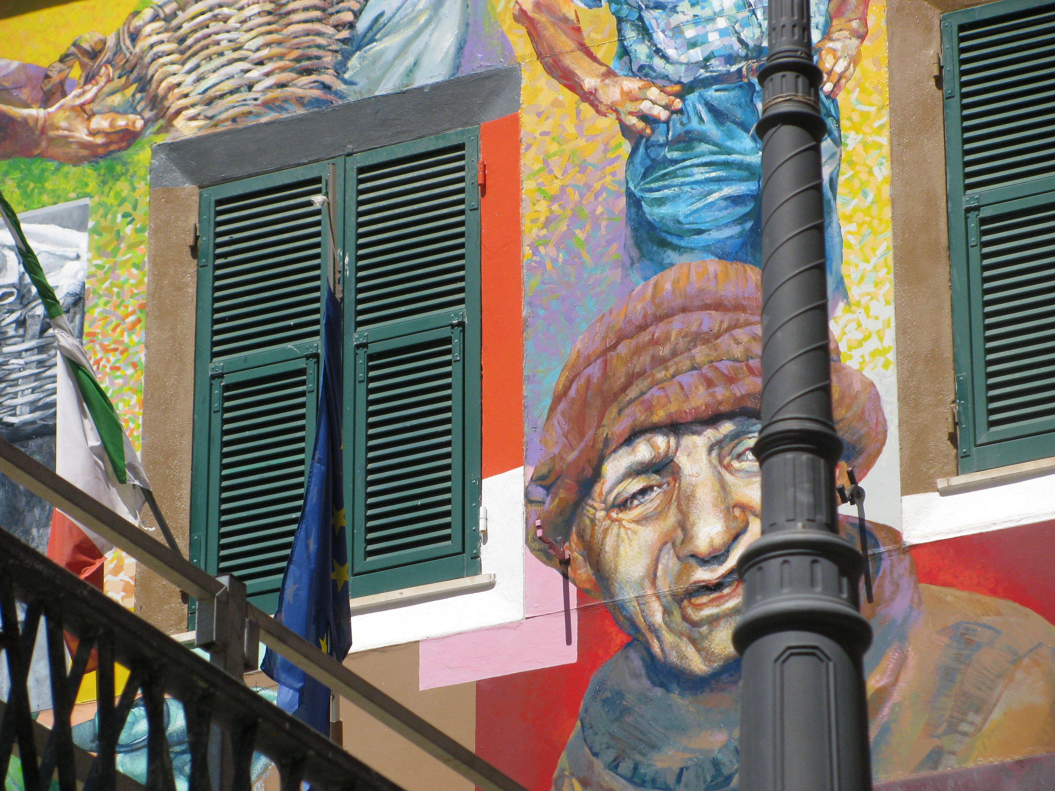 Mural of Italian Life, Riomaggiore, Italy