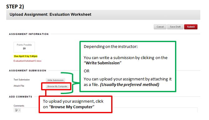 Can you delete a submission on blackboard as a student image