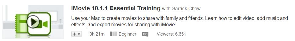 iMovie 10.1 Lynda