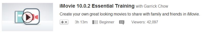 iMovie 10.2 in Lynda