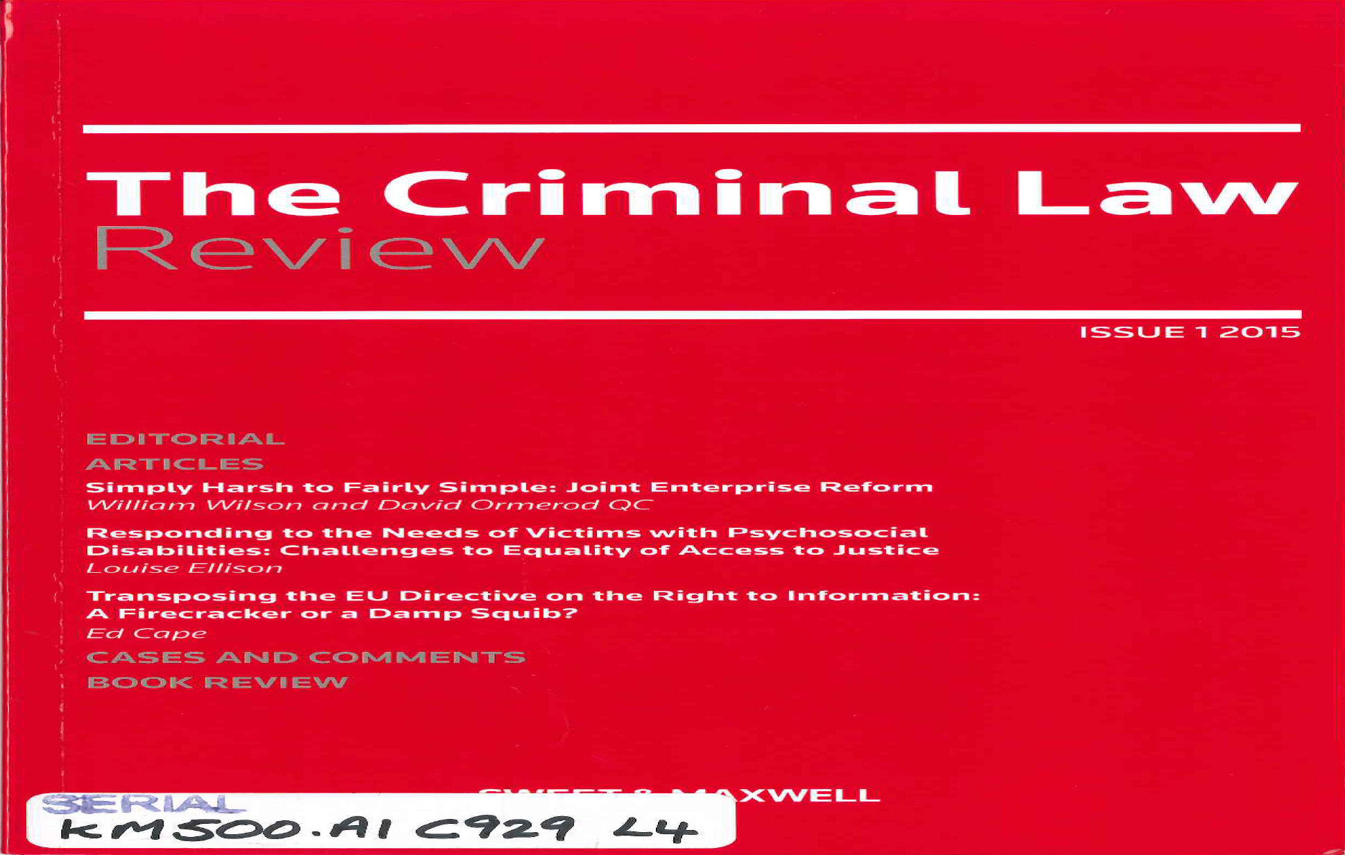 Journals Introduction Legal Information Resources (STA