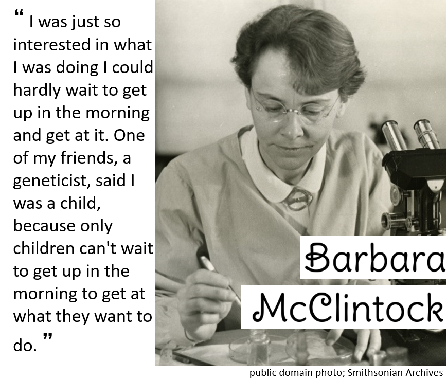 Barbara McClintock photo and quote