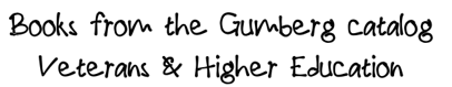 books about veterans and higher education