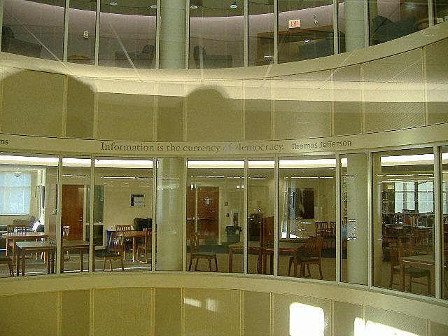 Photo of atrium of library