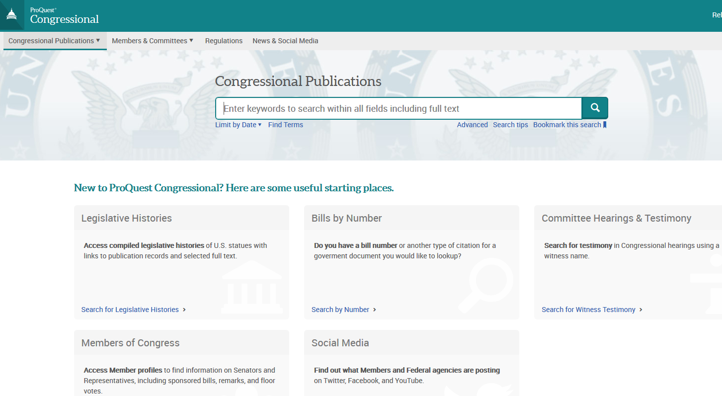 ProQuest Congressional - Federal Legislative History - Dulaney-Browne ...