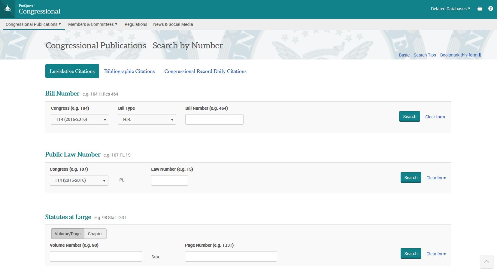 ProQuest Congressional - Federal Legislative History - Dulaney-Browne ...