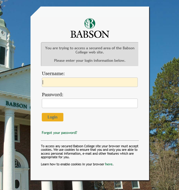 Babson Login