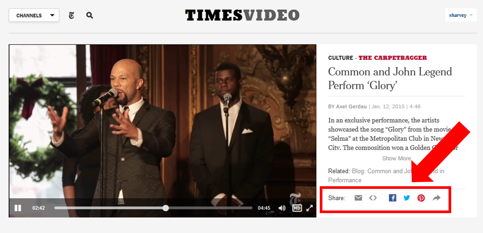 Share a video from NYTimes.com