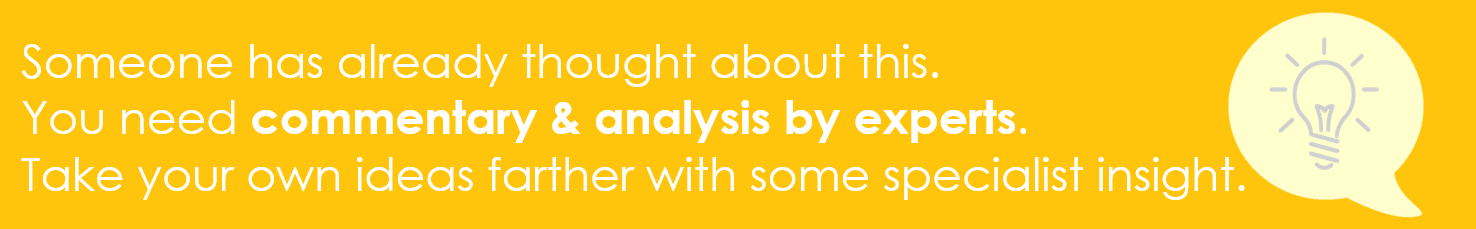 you need expert commentary & analysis