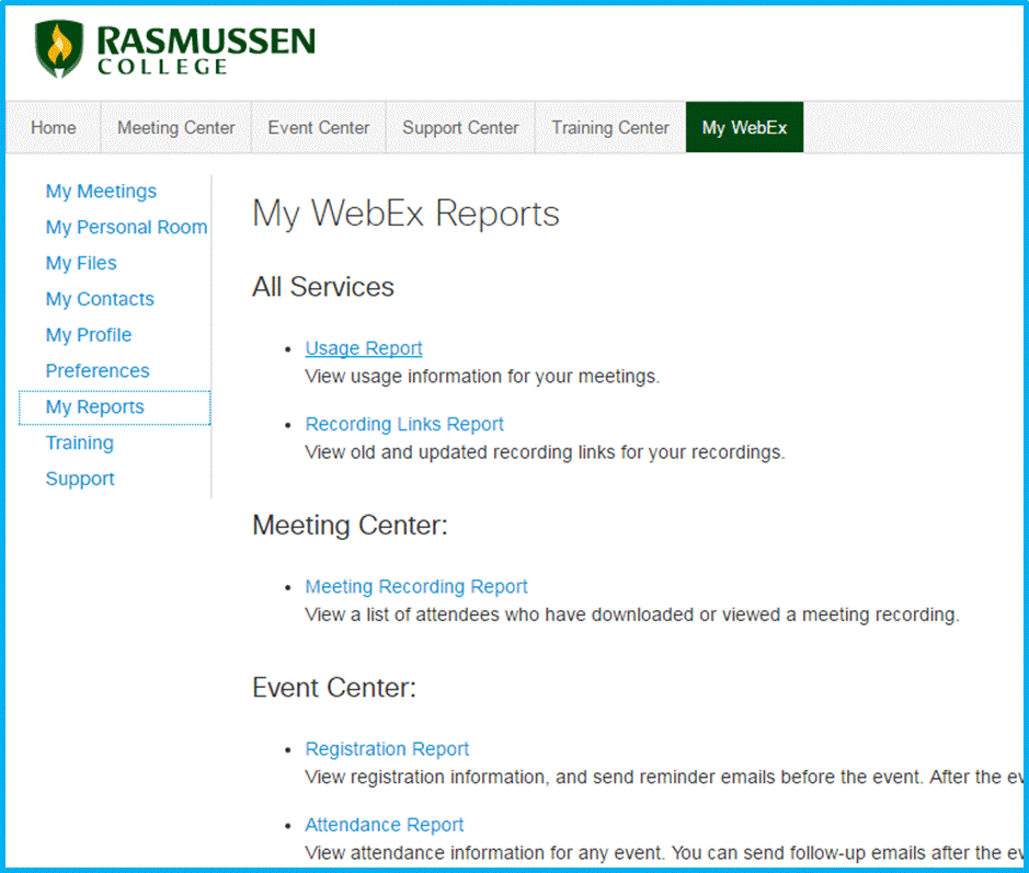 Webex Is There An Attendance Report In Webex How Do I Find It