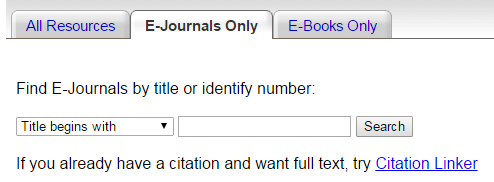 Searching the E-Journal Portal.