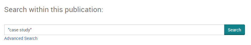 Searching for a case study inside a journal.