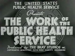 Title frame film still from "The Work of the Public Health Service"