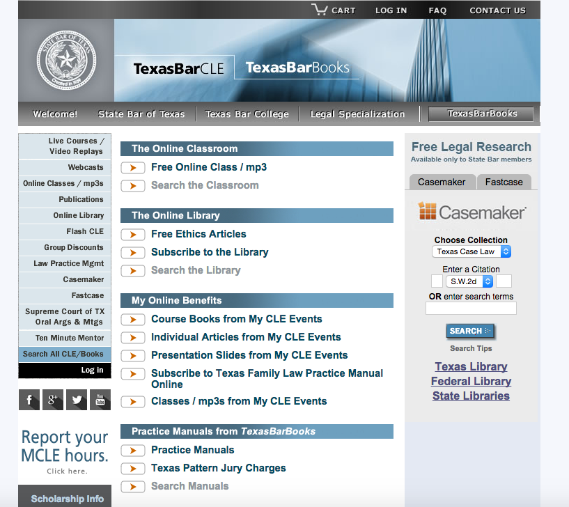 Texas CLE Materials Texas Legal Research DulaneyBrowne Library at Oklahoma City University