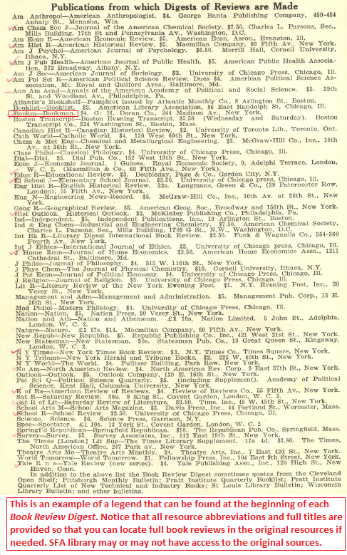 Book Review Digest screenshot