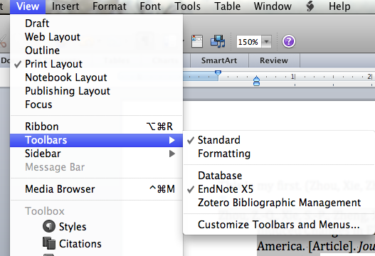 word for mac 2015 toolbars