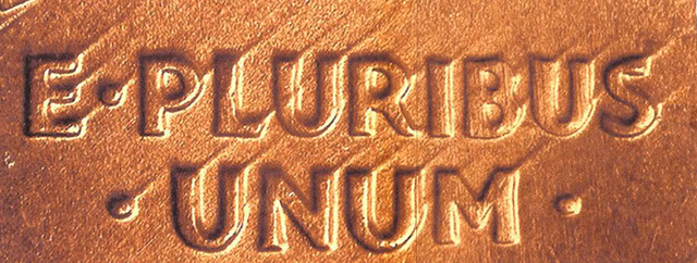 E Plluribus Unum--Out of Many One metal engraving 