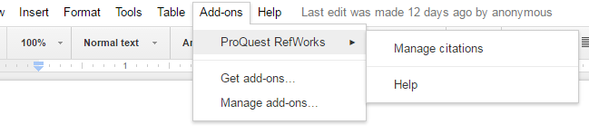 Adding In-Text Citations - RefWorks: ProQuest RefWorks User Guide ...