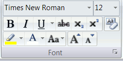 Fonts on parade in MS Word 2007