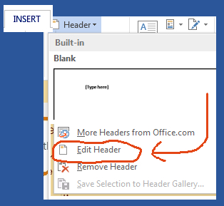 inserting page numbering in word 2016