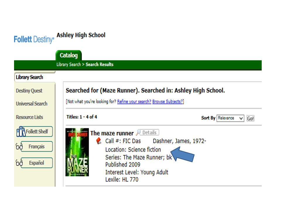 Destiny Quest School Library