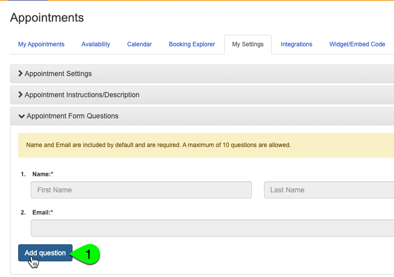 customize your personal appointment