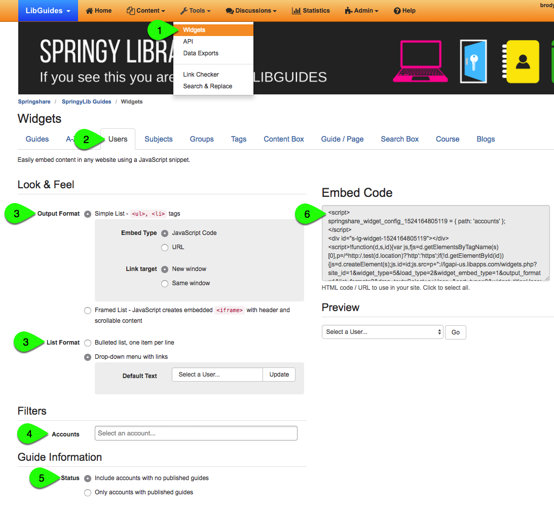 LibGuide Widgets - LibGuide Guide - FIU Libraries at Florida ...