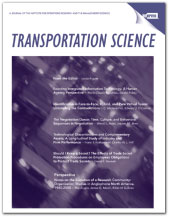 Transportation Science Cover