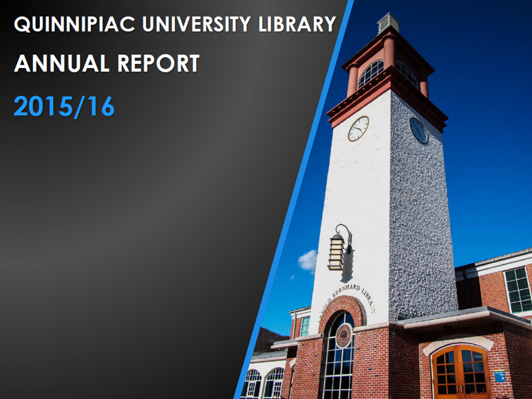 Cover of 1=2015-16 Quinnipiac Library Annual Report